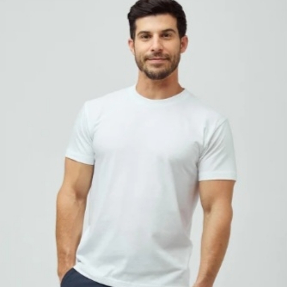 Fresh Clean Threads All White Crew 6 Pack Tees - Medium